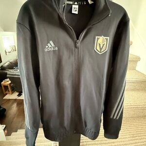 Adidas Black Hoodie with Silver and Gold Accents